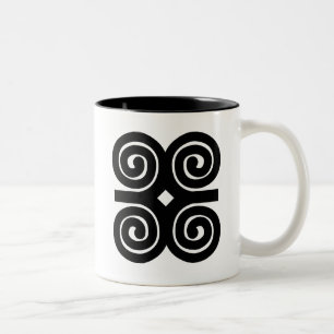 Tasse 2 Couleurs Dwennimmen - symbole d'Adinkra de force et