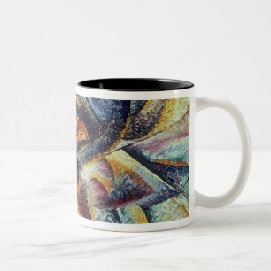 Tasse 2 Couleurs Dynamisme d'un cycliste (ciclista de Dinamismo di