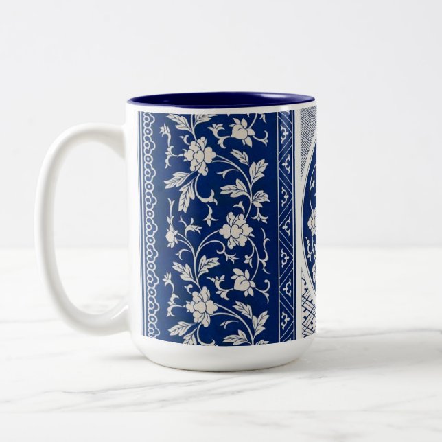 Tasse 2 Couleurs Dynastie Ming Willow bleu Chine Botanique (Gauche)