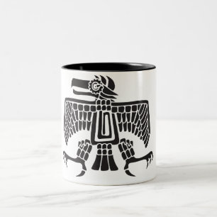 Tasse 2 Couleurs Eagle, hiéroglyphe mexicain (Maya)