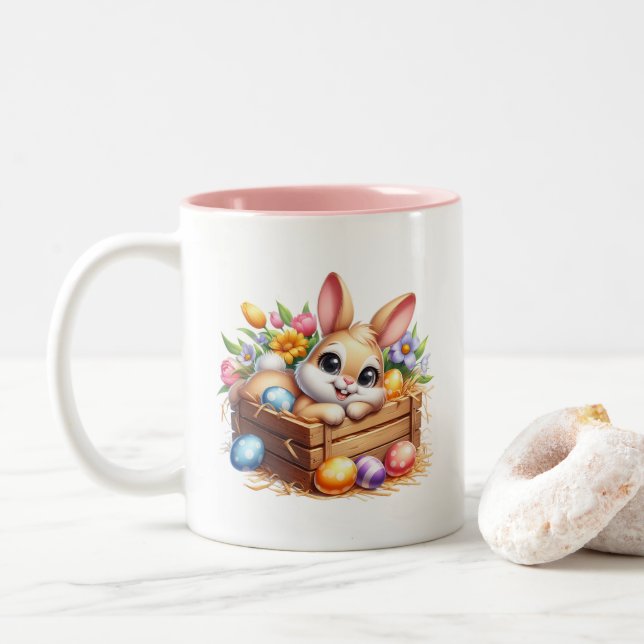 Tasse 2 Couleurs Easter Bunny  (Avec donut)