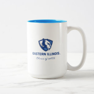 Tasse 2 Couleurs Eastern Illinois Panthers Head and Wordmark Logo