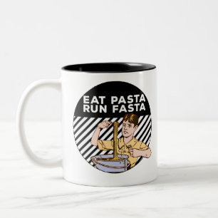 Tasse 2 Couleurs Eat Pasta Run Fasta