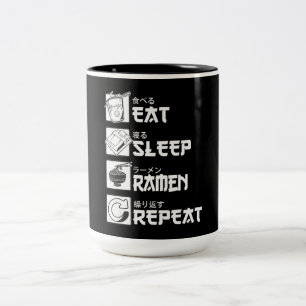 Tasse 2 Couleurs Eat Sleep Anime Repeat Venin Idea Cosplayer