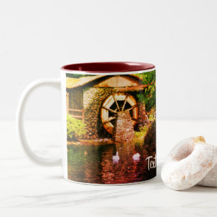 Tasse 2 Couleurs Eau Roue Canard Étang Seurat Peinture personnalisé
