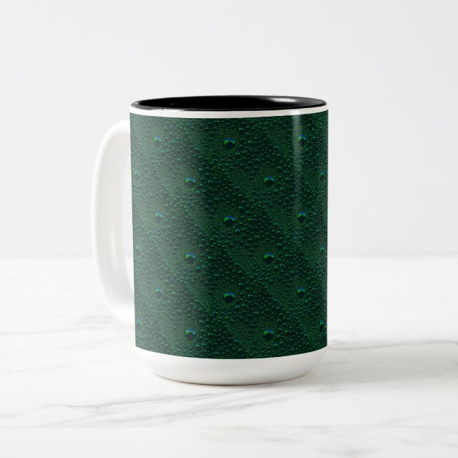 Tasse 2 Couleurs Eau sur métal vert (Devant gauche)