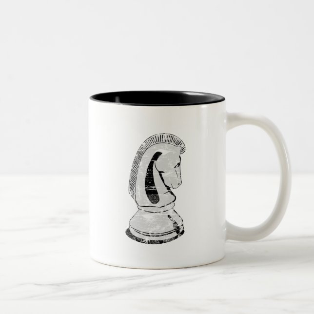 Tasse 2 Couleurs échecs - chevalier (Droit)
