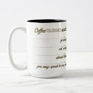 Tasse 2 Couleurs Échelle de tolérance au café