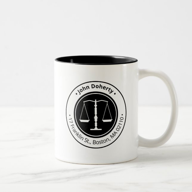 Tasse 2 Couleurs Échelles de justice classe | Cabinet d'avocats (Droit)