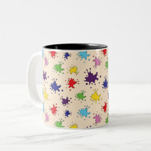 Tasse 2 Couleurs éclaboussure de peinture colorée encre éclaboussée