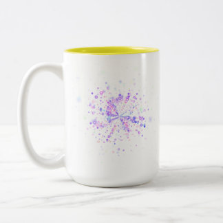 Tasse 2 Couleurs Éclaboussure néon abstraite colorée