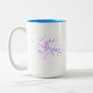 Tasse 2 Couleurs Éclaboussure néon abstraite colorée