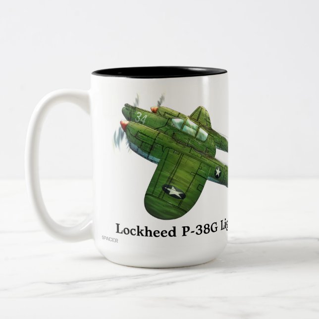 Tasse 2 Couleurs Éclair Lockheed P-38G (Gauche)