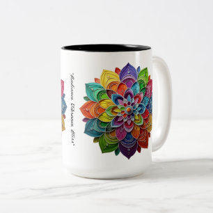Tasse 2 Couleurs "Éclat Floral Éclatant"