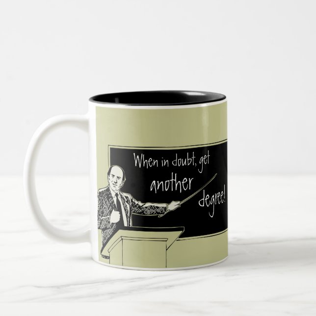 Tasse 2 Couleurs École de diplômé (Gauche)