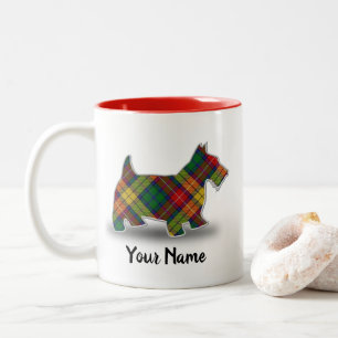 Tasse 2 Couleurs Écossais écossais Terrier de tartan de Buchanan