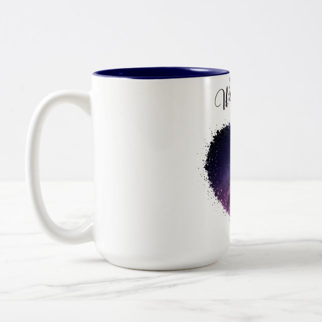 Tasse 2 Couleurs Écrit dans les Étoiles (Gauche)