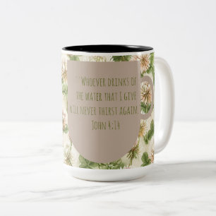 Tasse 2 Couleurs Écriture Jean 4:14
