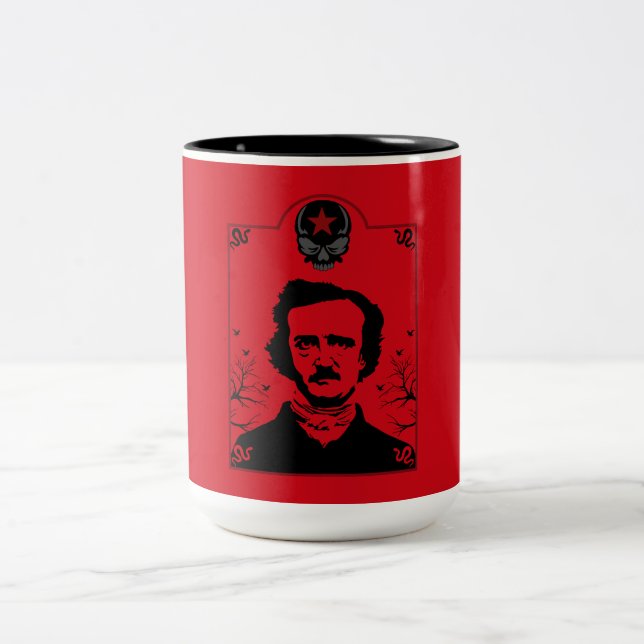 Tasse 2 Couleurs Edgar Allan Poe Black Raven (Centre)