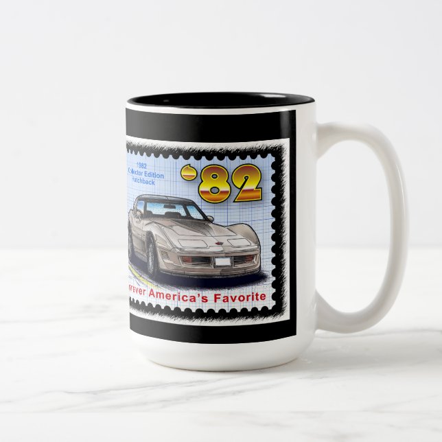 Tasse 2 Couleurs Edition spéciale 1982 Corvette (Droit)