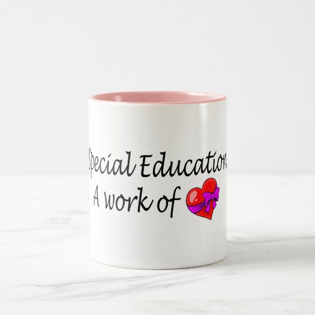 Tasse 2 Couleurs Éducation spéciale un travail de l'amour (Centre)