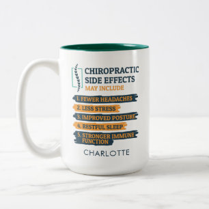 Tasse 2 Couleurs Effet secondaire chiropratique gag du chiropracteu