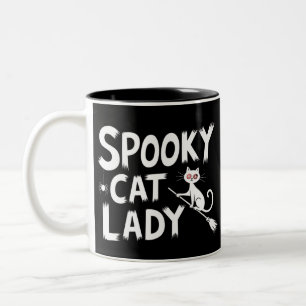 Tasse 2 Couleurs Éffrayant Chat Maman Éffrayante Chat Dame Hallowee