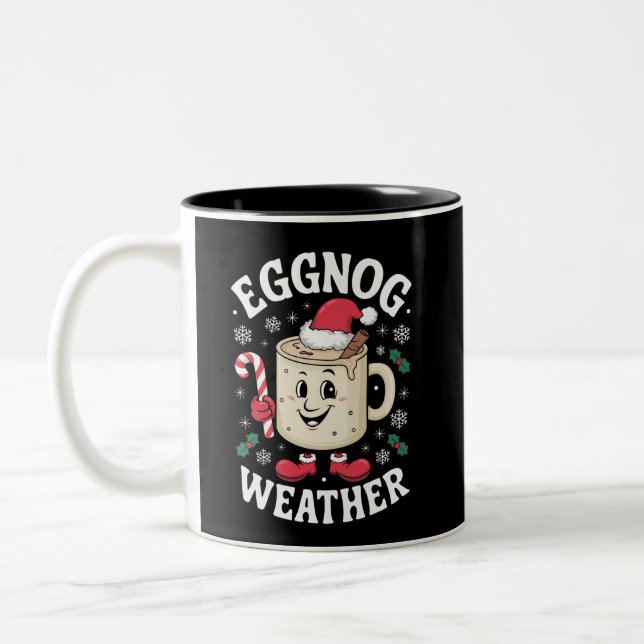 Tasse 2 Couleurs Eggnow Météo Noël Rétro Noël (Gauche)