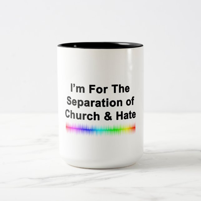 Tasse 2 Couleurs Église et Haine (Centre)