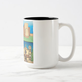 Tasse 2 Couleurs Eglises du Nouveau-Mexique ! Art original !