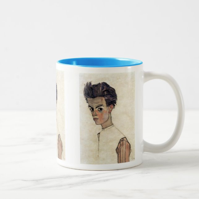 Tasse 2 Couleurs Egon Schiele , Self portrait, 1910 (Droit)
