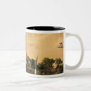 Tasse 2 Couleurs Egypte, Assouan, Nil River, voiliers Felucca, 2