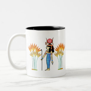Tasse 2 Couleurs Egypte Déesse Hathor de l'amour art égyptien