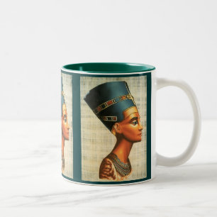 Tasse 2 Couleurs Egyptica Queen Nefertiti Ancienne Histoire Boire