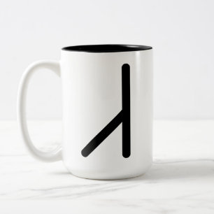 Tasse 2 Couleurs EHWAZ Rune nordique (Cheval, Partenariat, Mouvemen