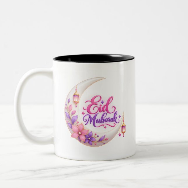 Tasse 2 Couleurs Eid Mubarak  (Gauche)