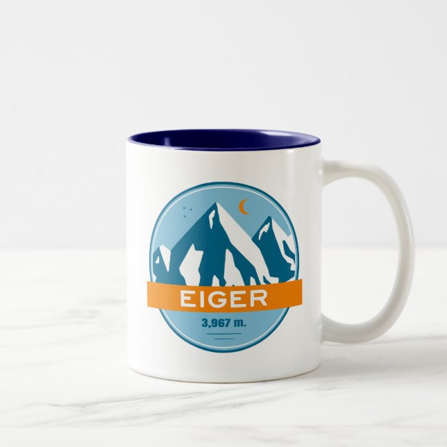 Tasse 2 Couleurs Eiger Suisse étoiles Lune (Droit)