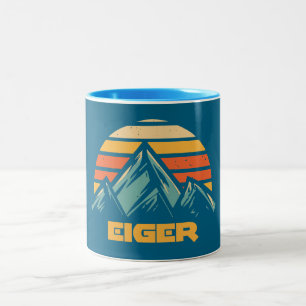 Tasse 2 Couleurs Eiger Suisse Rétro Turquoise