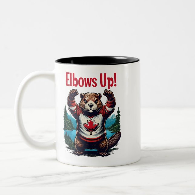 Tasse 2 Couleurs Elbows Up Canada (Gauche)