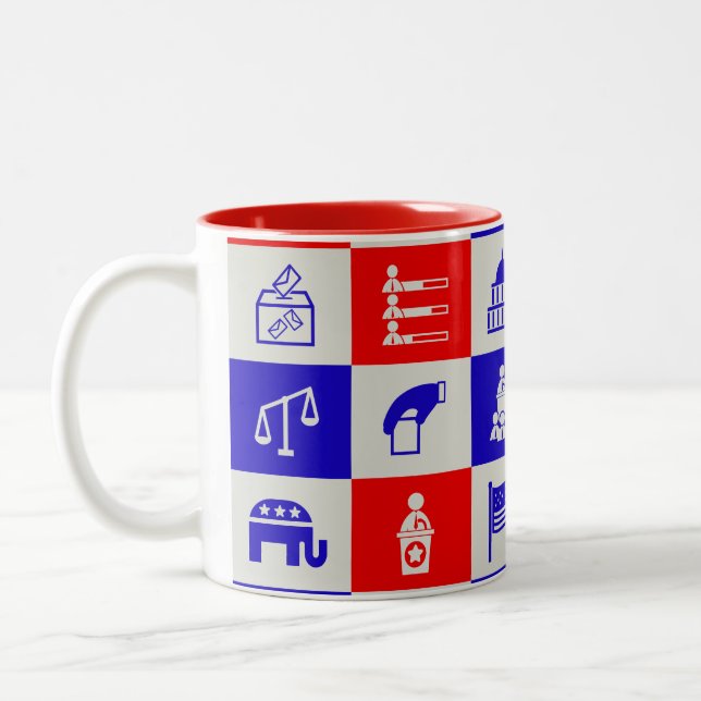 Tasse 2 Couleurs élection aux USA (Gauche)