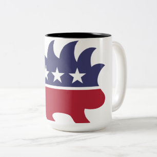 Tasse 2 Couleurs Élections du Parti Libéral Porcupine