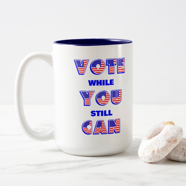 Tasse 2 Couleurs Élections intermédiaires 2026 (Avec donut)