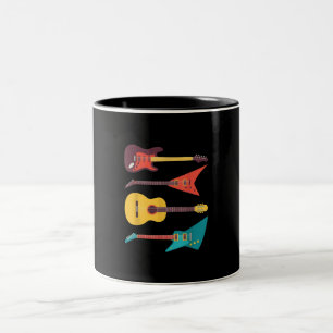 Tasse 2 Couleurs Electric Guitar and Acoustic Guitar Musician Venin