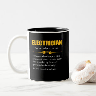 Tasse 2 Couleurs Electrician définition Electrical Engineer Meaning