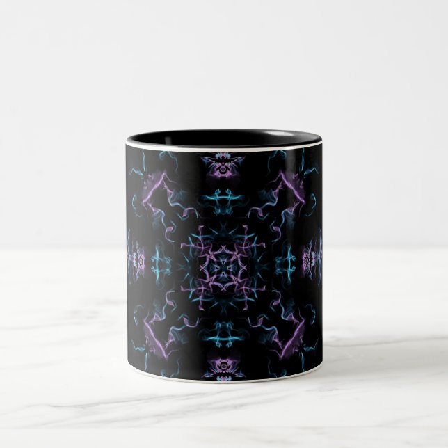 Tasse 2 Couleurs Electrification Purple et Blue Mandala (Centre)