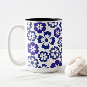 Tasse 2 Couleurs Élégance Blue Blossom