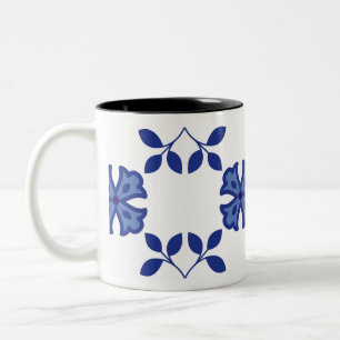 Tasse 2 Couleurs Élégance Blue Blossom