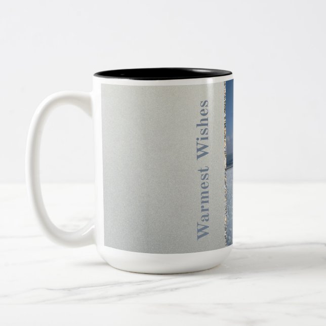 Tasse 2 Couleurs Élégance flocon de neige argenté (Gauche)