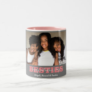 Tasse 2 Couleurs Elégant Best Friends galentine's day Bestie photo