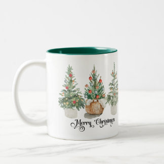 Tasse 2 Couleurs Elegant Christmas Trees Holiday